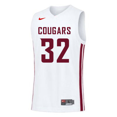Men #32 Tony Miller Washington State Cougars College Basketball Jerseys Sale-White